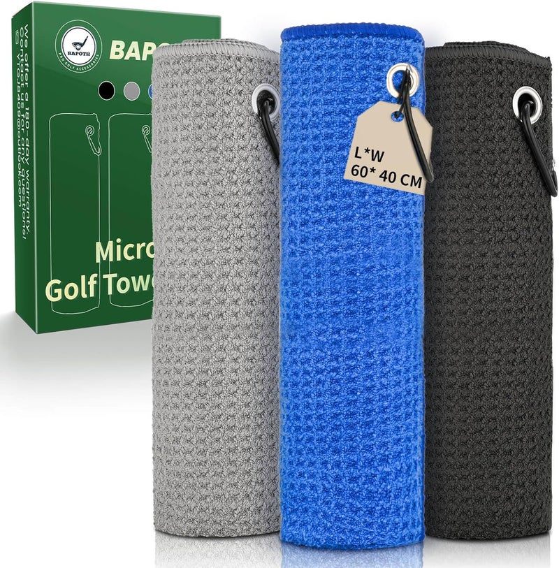 BAPOTH Store Golf Club Cleaner, Non-Leaking Stretchable Golf Club Brush with Microfiber Golf Towel (23.6 * 15.7 in), Strong Bristles Golf Brush Can Hold 5oz Water, Essentials Golf Accessories for Men - Image 1